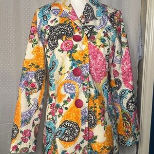 3 Sisters Floral Paisley Jacket Size M
